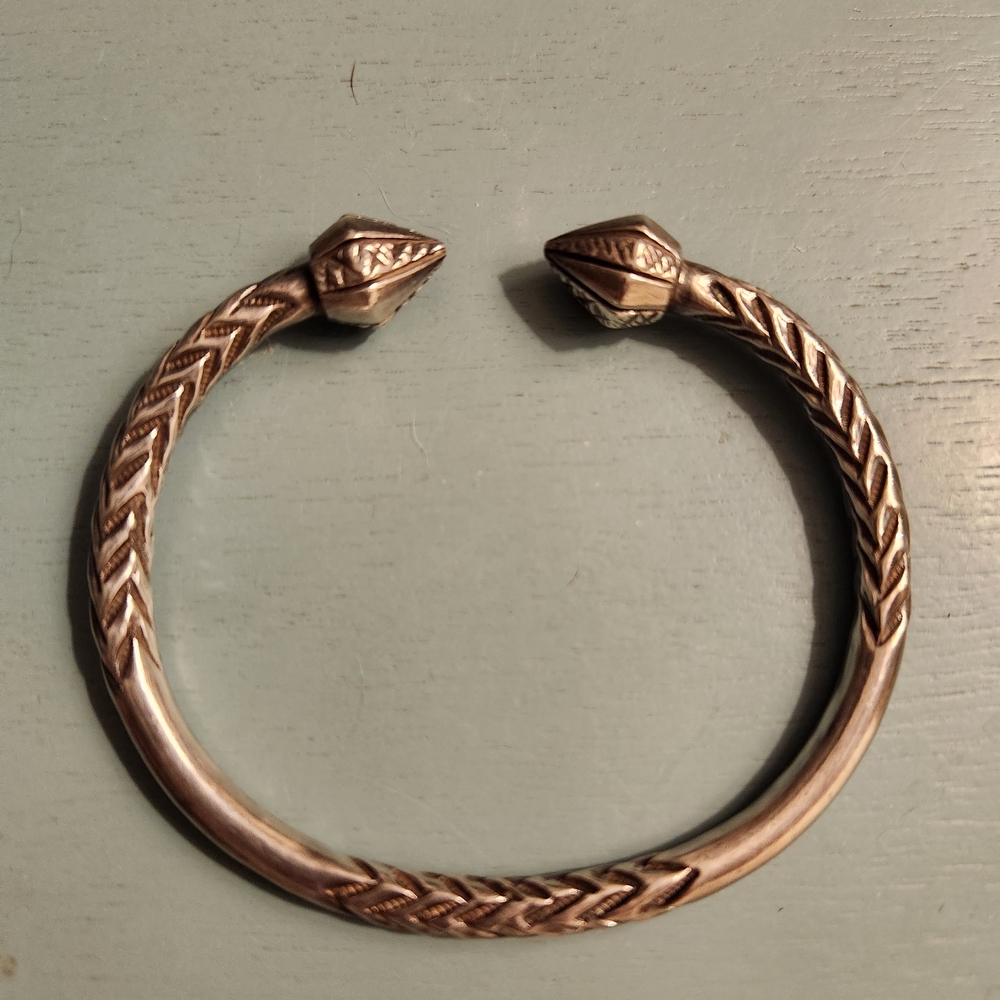 Silver Textured Cuff Bracelet